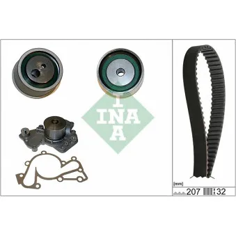 Pompe à eau + kit de courroie de distribution INA