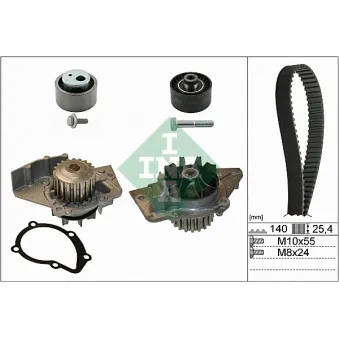 Pompe à eau + kit de courroie de distribution INA