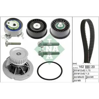 Pompe à eau + kit de courroie de distribution INA 530 0441 30