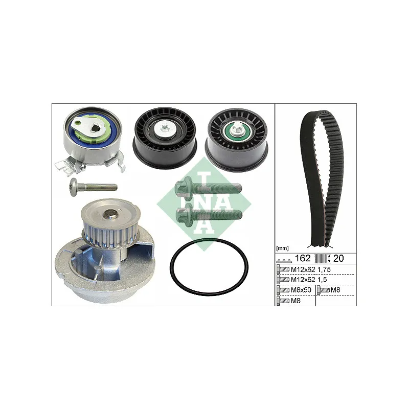 Pompe à eau + kit de courroie de distribution INA 530 0441 31