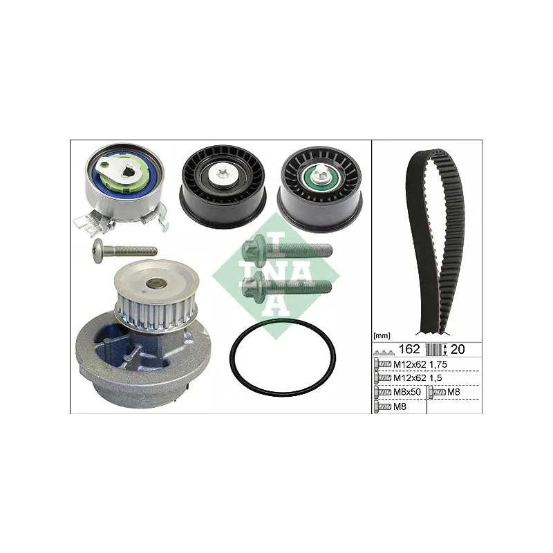 Pompe à eau + kit de courroie de distribution INA 530 0441 32