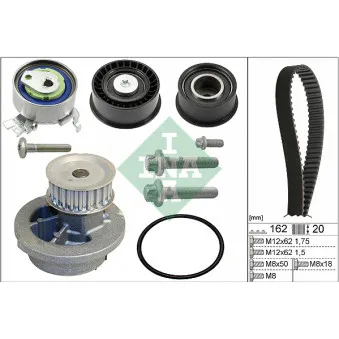 Pompe à eau + kit de courroie de distribution INA 530 0443 30