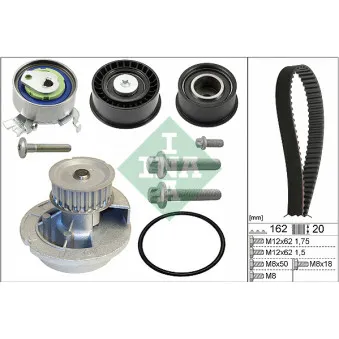 Pompe à eau + kit de courroie de distribution INA