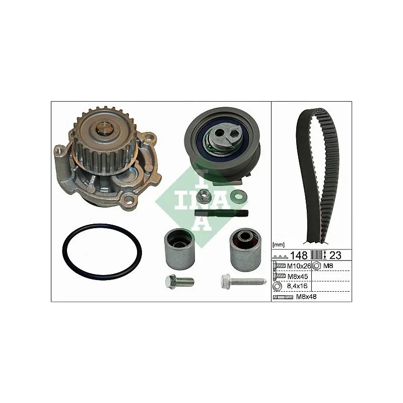 Pompe à eau + kit de courroie de distribution INA 530 0445 32
