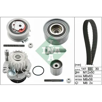 Pompe à eau + kit de courroie de distribution INA 530 0463 30