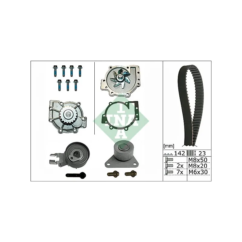 Pompe à eau + kit de courroie de distribution INA 530 0467 30