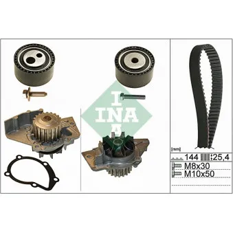 Pompe à eau + kit de courroie de distribution INA 530 0474 30