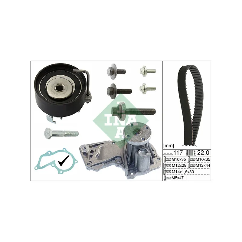 Pompe à eau + kit de courroie de distribution INA 530 0495 30