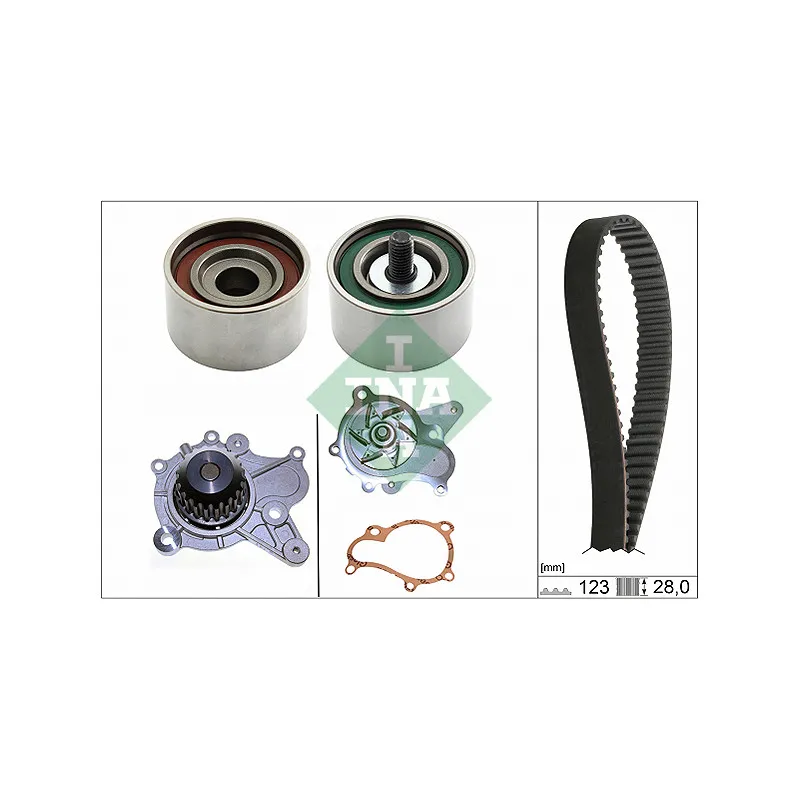 Pompe à eau + kit de courroie de distribution INA 530 0502 30