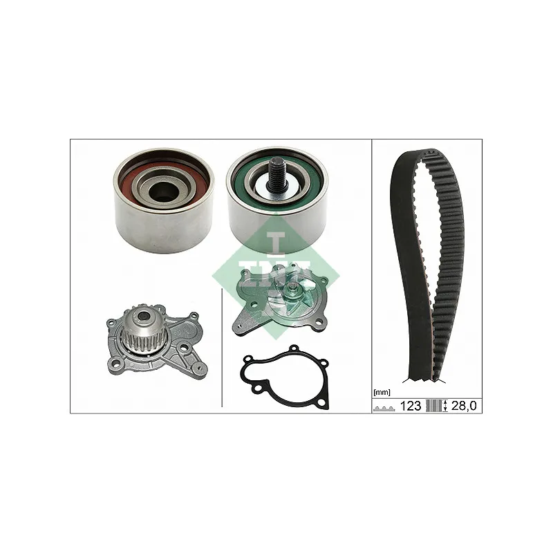 Pompe à eau + kit de courroie de distribution INA 530 0502 31