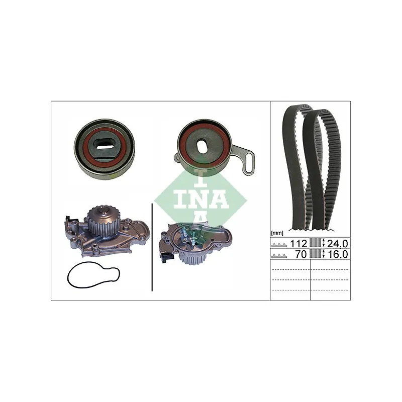 Pompe à eau + kit de courroie de distribution INA 530 0514 30
