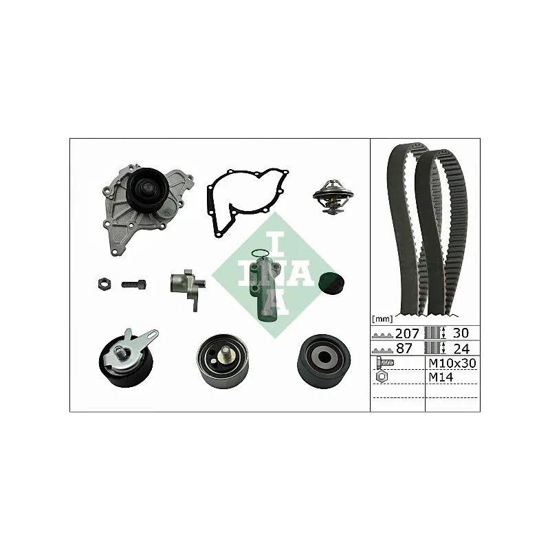 Pompe à eau + kit de courroie de distribution INA 530 0539 30