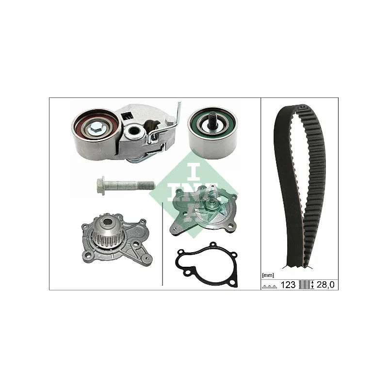 Pompe à eau + kit de courroie de distribution INA 530 0542 30
