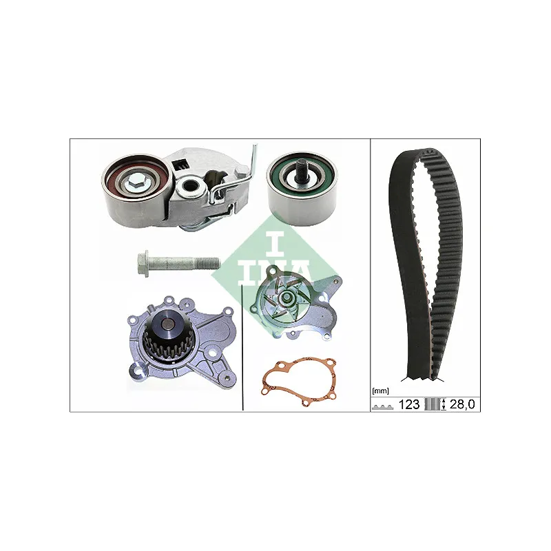 Pompe à eau + kit de courroie de distribution INA 530 0542 31