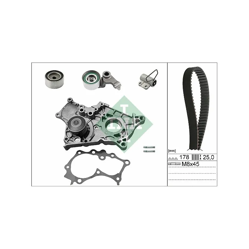 Pompe à eau + kit de courroie de distribution INA 530 0543 30