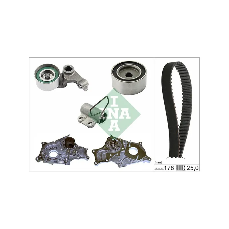 Pompe à eau + kit de courroie de distribution INA 530 0543 31