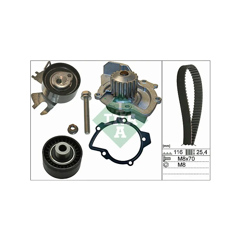 Pompe à eau + kit de courroie de distribution INA 530 0558 31