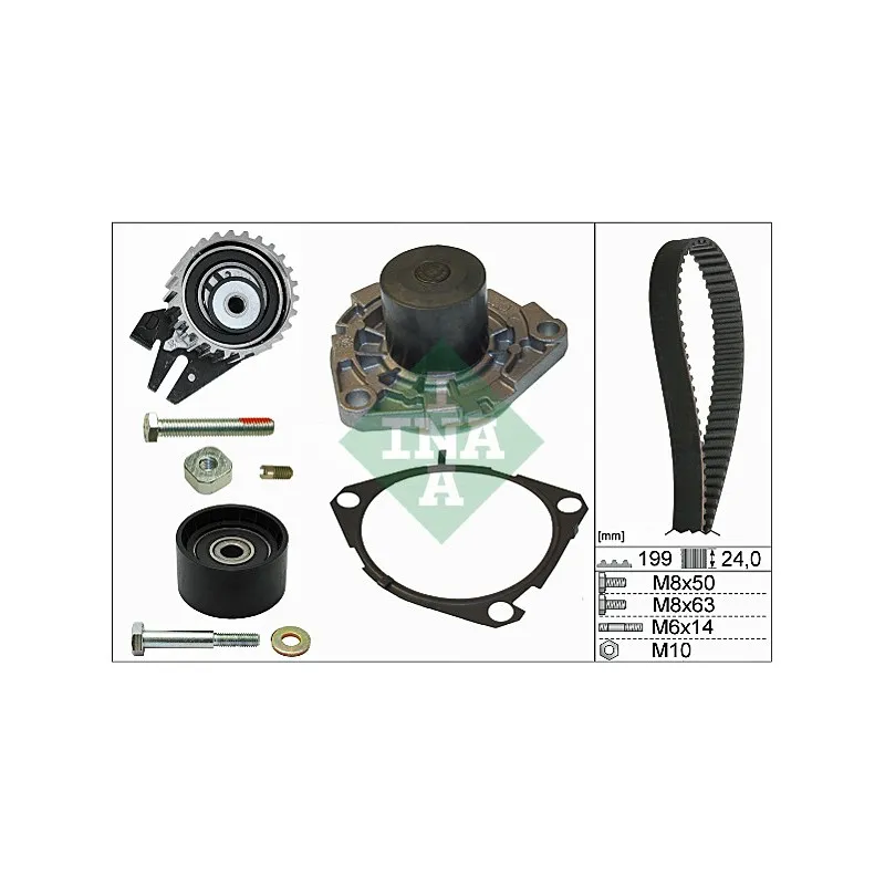 Pompe à eau + kit de courroie de distribution INA 530 0562 30