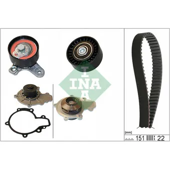 Pompe à eau + kit de courroie de distribution INA 530 0572 30