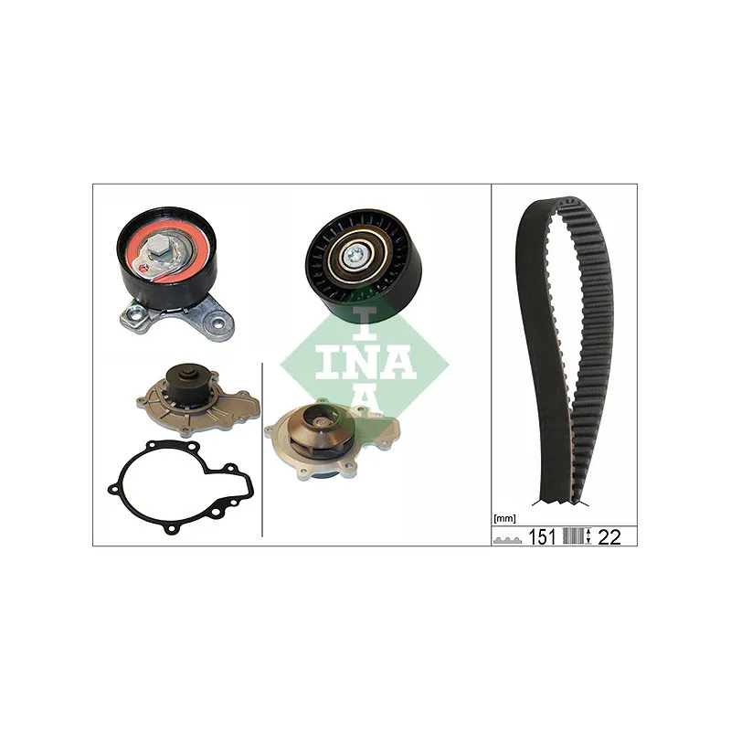 Pompe à eau + kit de courroie de distribution INA 530 0572 30