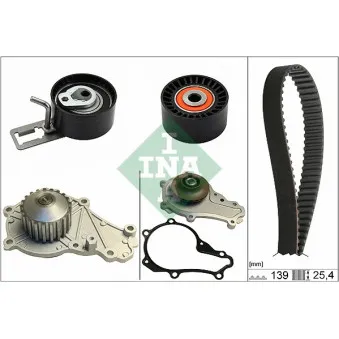 Pompe à eau + kit de courroie de distribution INA 530 0577 30
