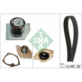 Pompe à eau + kit de courroie de distribution INA 530 0579 30