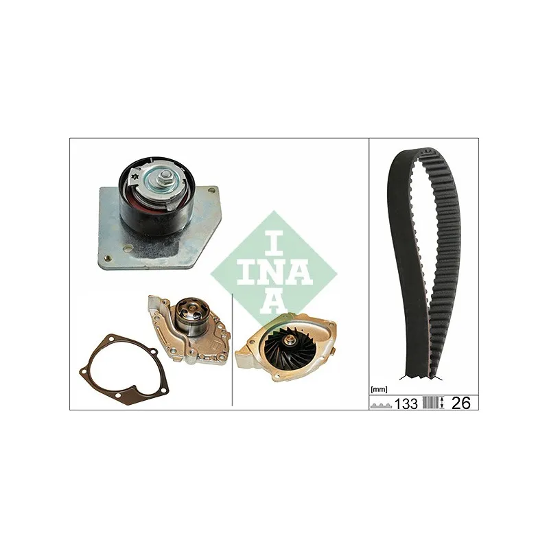 Pompe à eau + kit de courroie de distribution INA 530 0579 30
