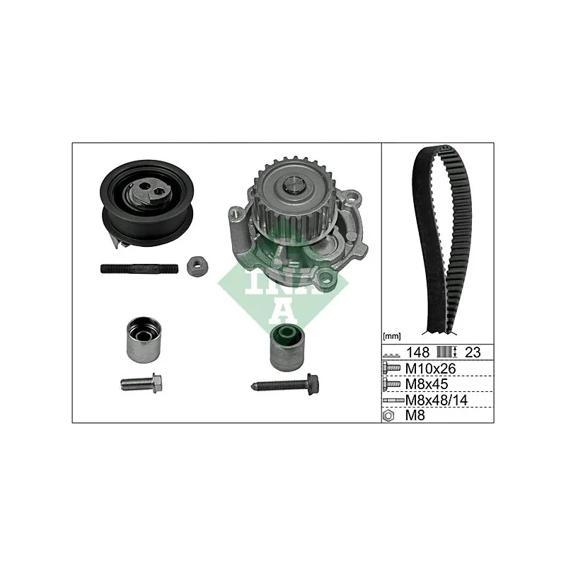 Pompe à eau + kit de courroie de distribution INA 530 0584 30
