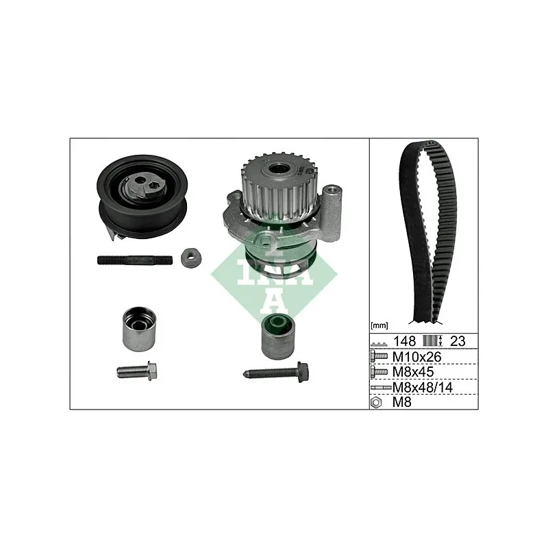 Pompe à eau + kit de courroie de distribution INA 530 0584 31