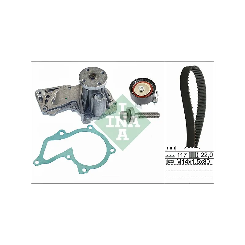 Pompe à eau + kit de courroie de distribution INA 530 0605 30