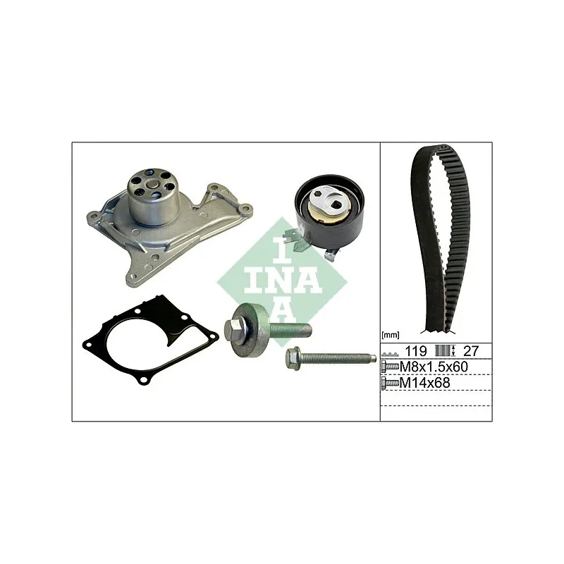Pompe à eau + kit de courroie de distribution INA 530 0607 30