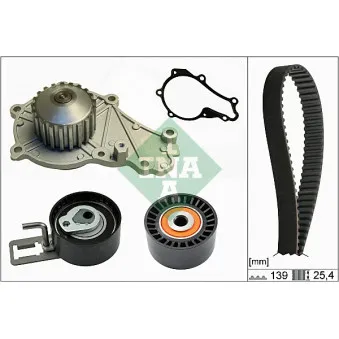 Pompe à eau + kit de courroie de distribution INA 530 0610 30