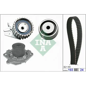 Pompe à eau + kit de courroie de distribution INA 530 0621 30