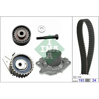 Pompe à eau + kit de courroie de distribution INA 530 0623 30