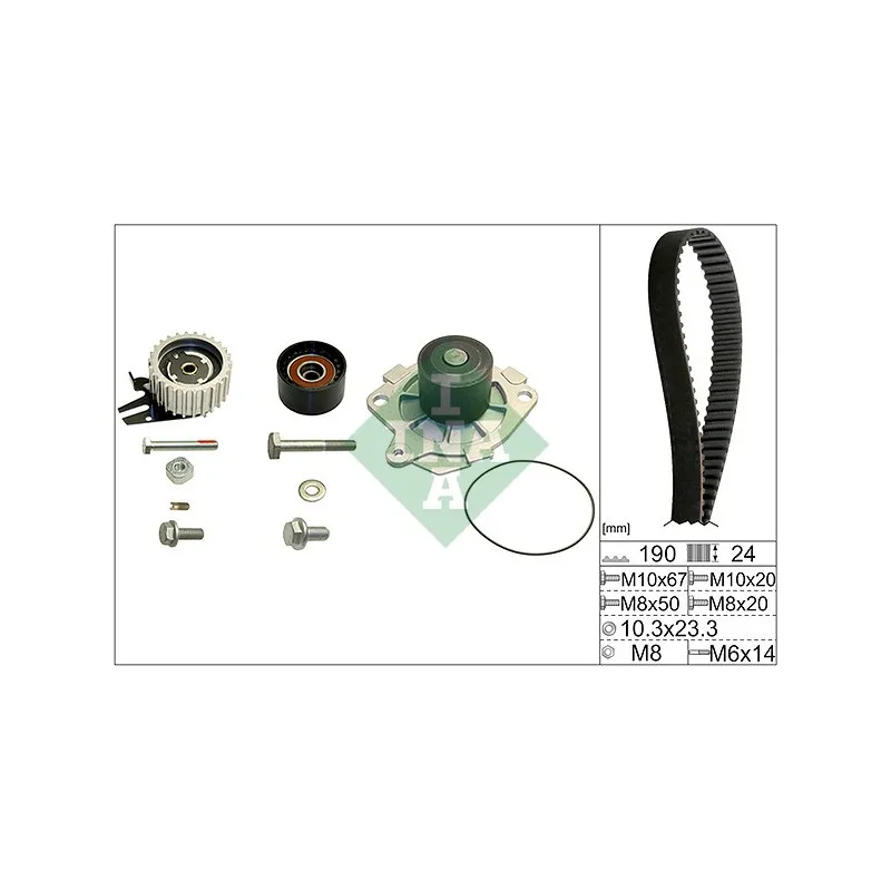 Pompe à eau + kit de courroie de distribution INA 530 0624 30