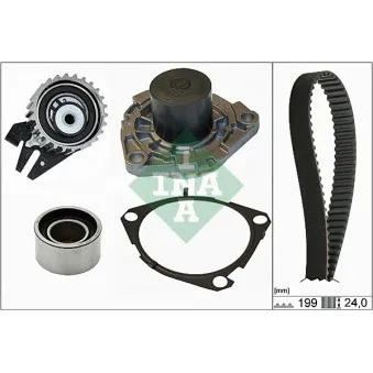 Pompe à eau + kit de courroie de distribution INA