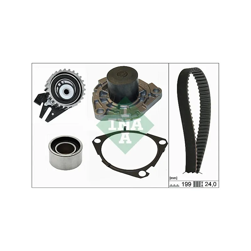 Pompe à eau + kit de courroie de distribution INA 530 0625 30