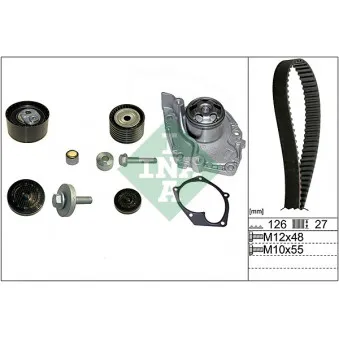 Pompe à eau + kit de courroie de distribution INA 530 0638 30