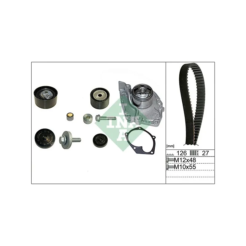 Pompe à eau + kit de courroie de distribution INA 530 0638 30