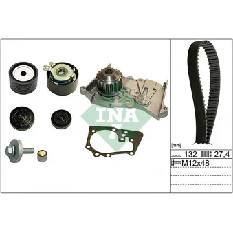 Pompe à eau + kit de courroie de distribution INA 530 0640 30