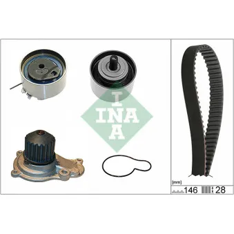 Pompe à eau + kit de courroie de distribution INA 530 0641 30