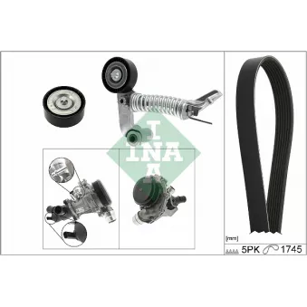 Pompe à eau+Jeu de courroie trapézoïdale à nervures INA 529 0319 30