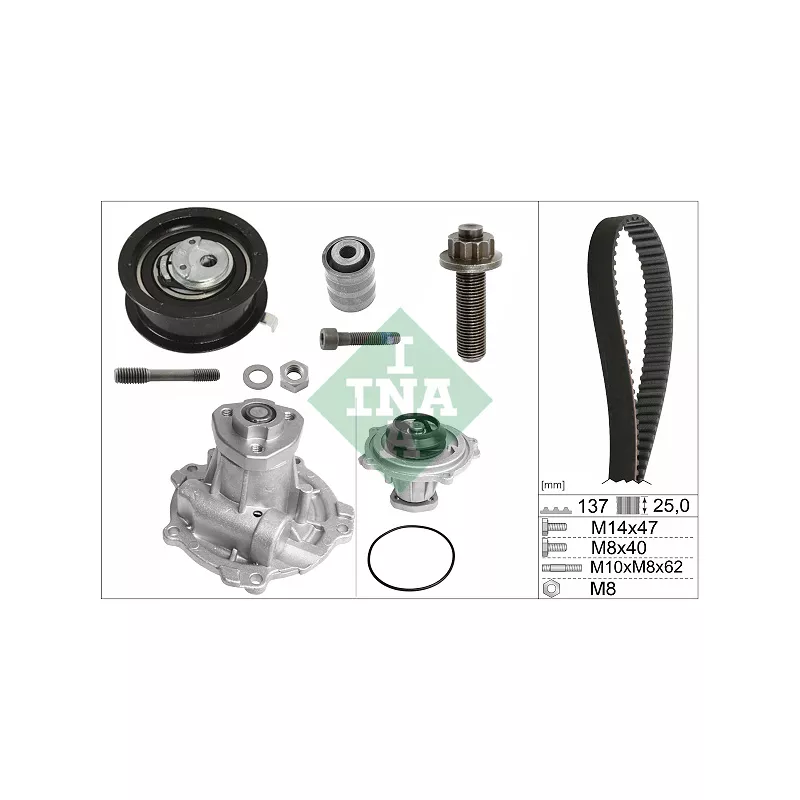 Pompe à eau + kit de courroie de distribution INA 530 0377 31