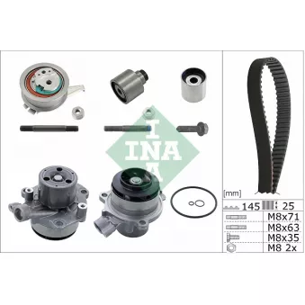 Pompe à eau + kit de courroie de distribution INA 530 0650 32