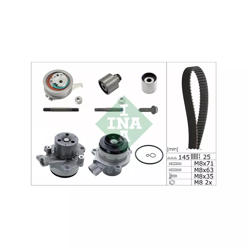 Pompe à eau + kit de courroie de distribution INA 530 0650 32