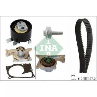 Pompe à eau + kit de courroie de distribution INA 530 0843 30