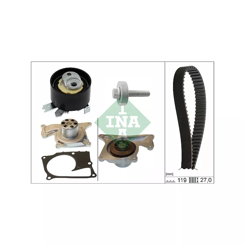 Pompe à eau + kit de courroie de distribution INA 530 0843 30