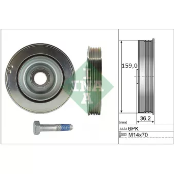 Kit de poulies, vilebrequin INA 544 0173 20