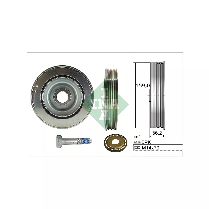 Kit de poulies, vilebrequin INA 544 0173 21