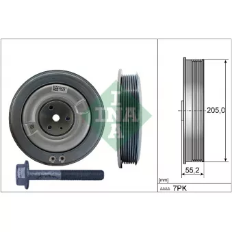 Kit de poulies, vilebrequin INA 544 0506 20